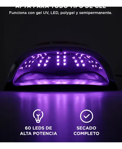 Cabina De Uñas Lámpara Uv Gadnic Sensor 60 Led Gel Semi