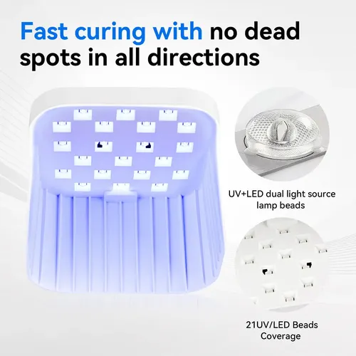 Lámpara Uv Led Profesional Blanca Grande Para Uñas Pie