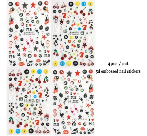 Pegatinas Para Uñas Fspronail, Diseño De Bola De Billar En R