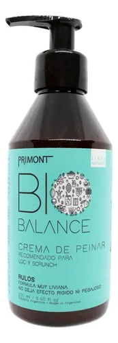 Primont Bio Shampoo Acondicionador Máscara Crema Vegano Rulo