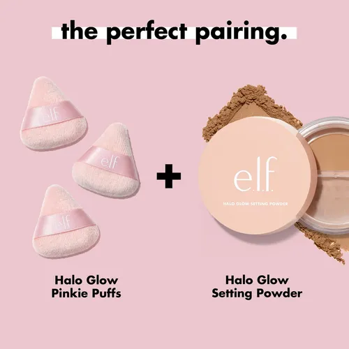 Set De 3 Puffs Powder Puff E.l.f. Halo Glow Pinkie