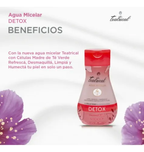 Teatrical Agua Micelar Detox 600 Ml