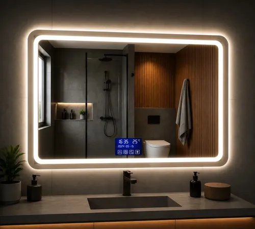 Espejo Inteligente Led Con Pantalla Multifunción, Bluetooth