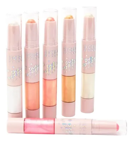 Iluminador En Crayón Y Brillo Labial Skora Beauty