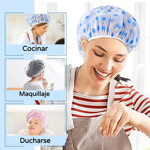 8 Pzas Gorro De Baño Duchaimpermeable .t2