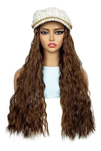 Para Extensiones De Cabello Para Mujer Con Gorro Y Gorra