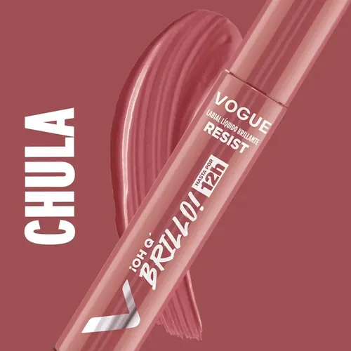 Brillo Labial Resist ¡Oh Q’ brillo! Vogue Tono Chula 3ml
