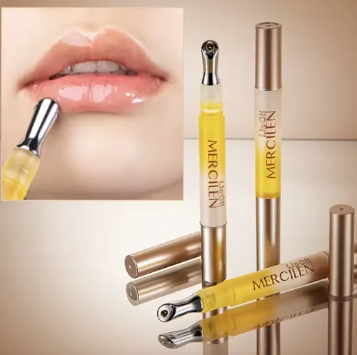 Aceite Labial Hidratante Mercilen Lip Oil Cordyceps Peptidos Evita Arrugas Lineas Nutre Mejora Apariencia Revitaliza Boca Skincare