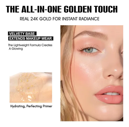 Primer Facial Suero Oro 24k Hidratante Oculta Poros Goldessencemakeupprimer