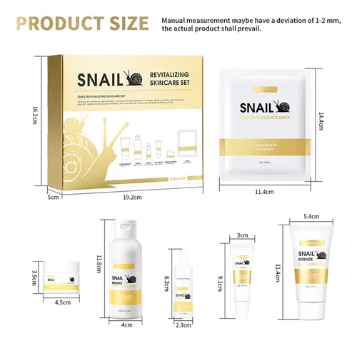 Set De Cuidado De La Piel Snail 6 Step, 100 Ml, Hidratante Y