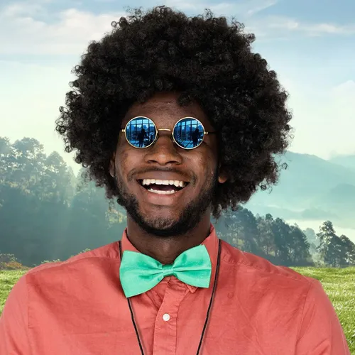 /peluca Disco Y Gafas De Sol Conjunto De Accesorios Para Gold