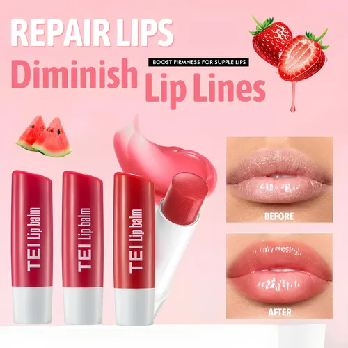 Kit X3uni Bálsamo Labial Tei Sabores Frutilla-cereza-sandía