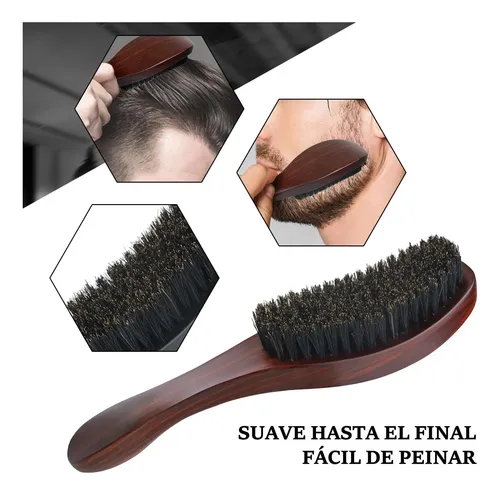 Cepillo Para Cabello De Hombre Con Cerdas De Cerdo