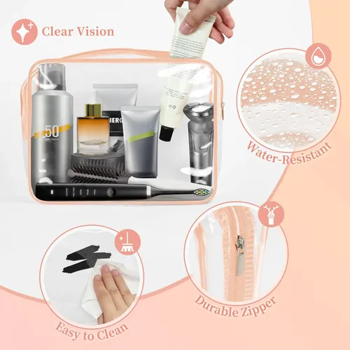 Bolsa De Maquillaje Tisratok Transparente Para Mujer Con Cre