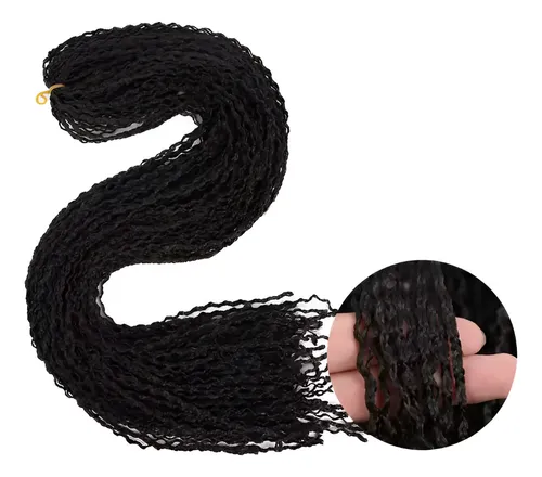 Pelo Cabello Kanekalon Afro Rizado, Rizo Rulo Trenzado 60cm