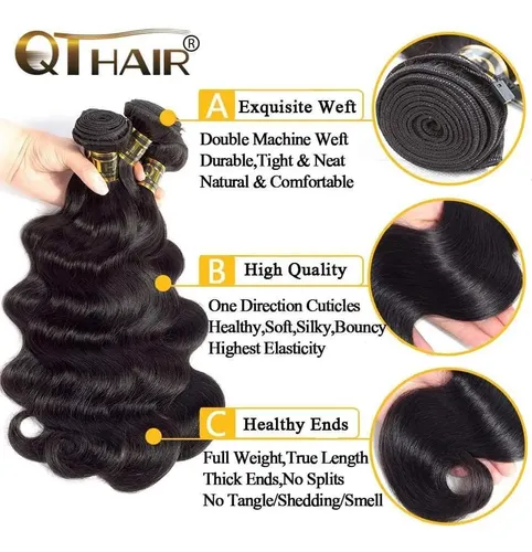 Extensiones De Cabello Humano Virgen Brasileño Qthair 12a On