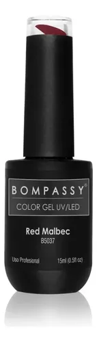 Bompassy Gel Color Uv/led Cabina 15ml Color Red Malbec