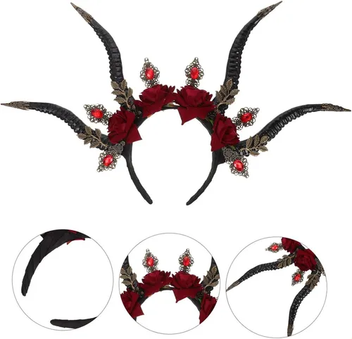 For Diadema De Cuernos De Para Halloween Y Cosplay