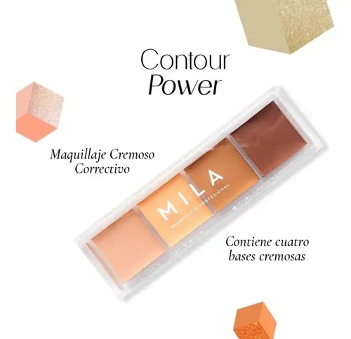 Set De Maquillaje Cremoso Correctivo Contorno Hd Profesional
