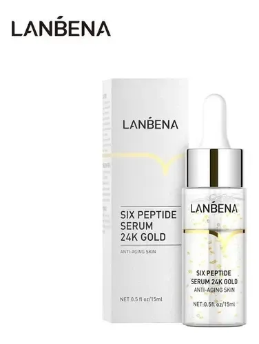 Sérum Facial Lanbena 24K Gold Péptidos Antiarrugas Piel Mixta 15mL