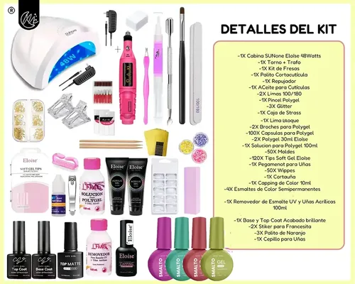 Kit Uñas Esculpida Completo Polygel Manicura Semipermanente