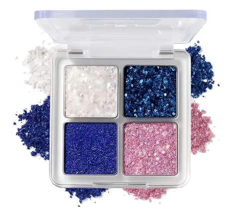 Paleta De Sombras Resist. Al Agua Glitter K’apeine 4 Colores