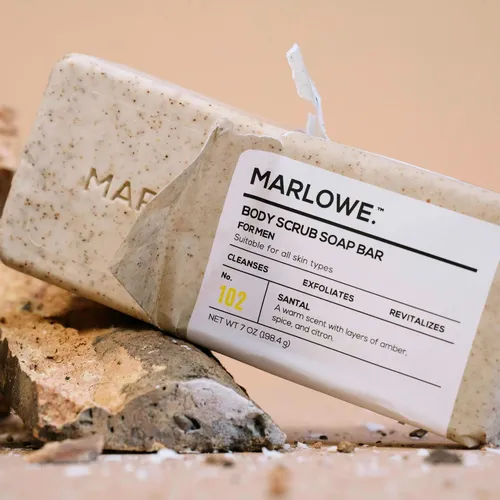 Jabón Exfoliante Corporal Marlowe. No. 102 Para Hombre Con A