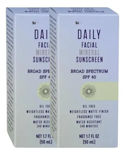 Protector Solar Facial Mineral Spf40 2 Pack Acabado Mate