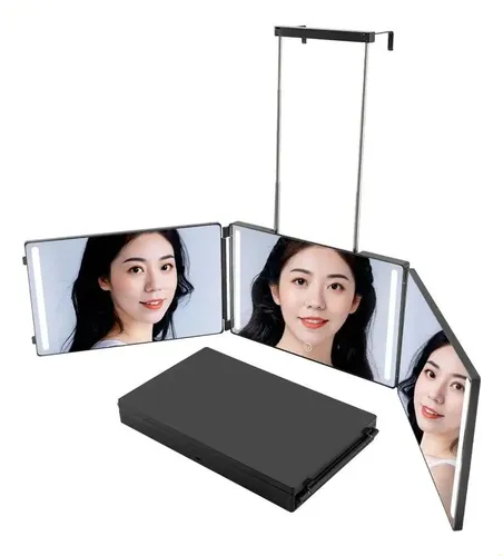 Espejo De Maquillaje Con Iluminación Led, Portátil, 360°
