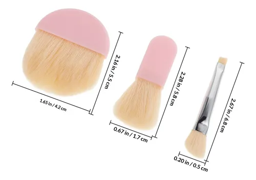 1 Juego De Minibrochas De Maquillaje De Viaje Con Funda Para