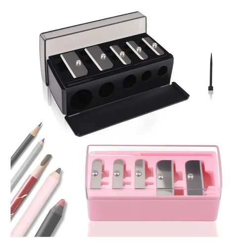 Sacapuntas De Maquillaje Manual De Punta Larga Con 5 Orifici