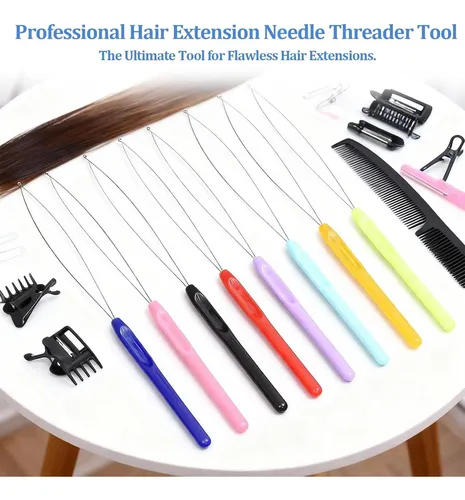 Conjunto 10 Herramientas Hilo Extensiones Cabello Smrtcol