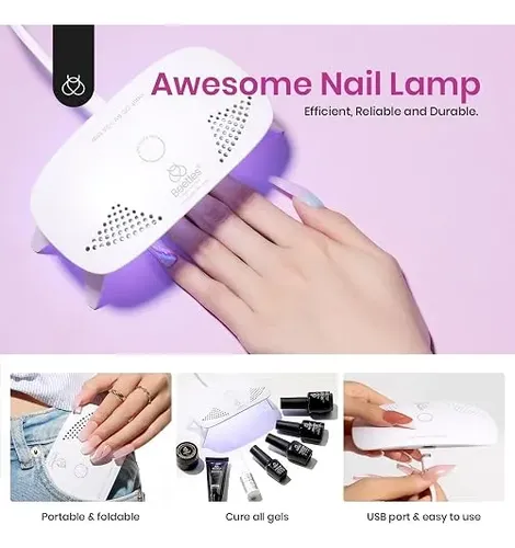 Kit Uñas Gel Poliacrílico Beetles 6 Colores Jelly Nude