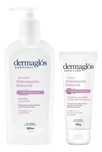 Dermaglós Combo Hidratación Corporal Emulsión Y Crema Manos