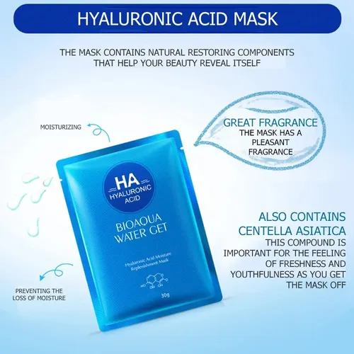 Mascarilla Hidratante Humectante Acido Hialuronico Bioaqua Todo Tipo De Piel