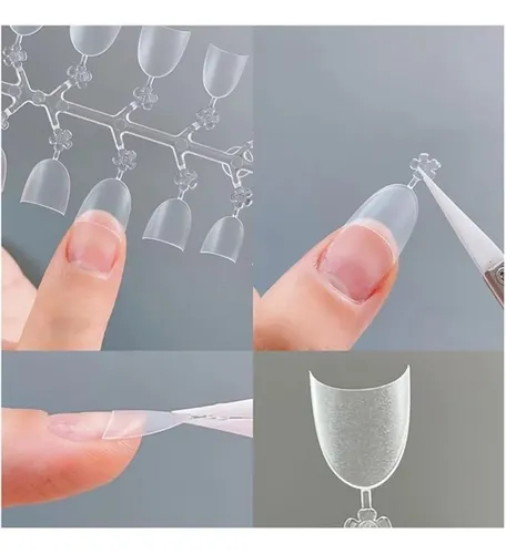 Tips Almendra Punta Extensiones De Uñas Gel X300 Mely