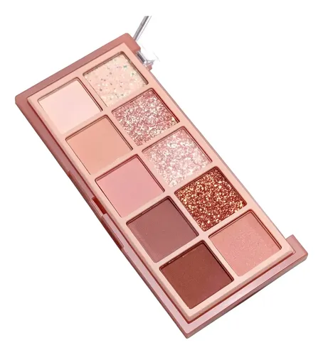 Go Ho Paleta Sombras 10 Colores Mate Glitter Shimmer