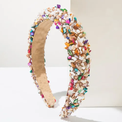 Aro Barroco Con Gemas Multicolores Para El Pelo, Diadema A L