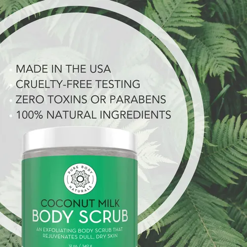 Exfoliante Corporal Pure Body Naturals Coco 355ml Hidratante