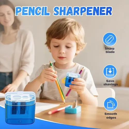 Sacapuntas Portátil For Niños Con Tapa, Mini Pencil Sha