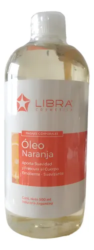 2 Oleo Masajes Aceite Esencial Naranja 500g Libra Cosmetica