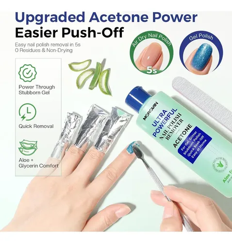 Removedor De Uñas Morovan Acetona Aloe 235 Ml