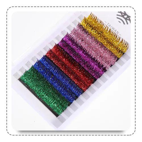 Sm 6 Pares De Pestañas Con Purpurina De Colores Para B1