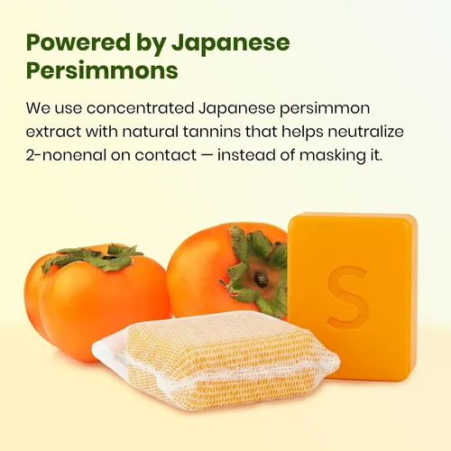Jabón Corporal De Caqui Japonés De 2 Piezas, Natural, Suave