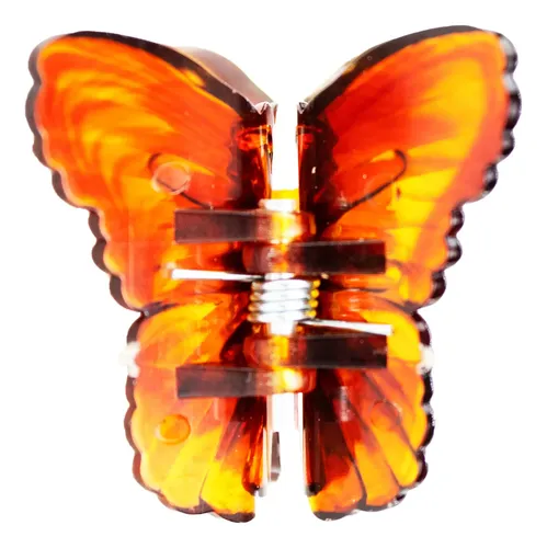 Hebilla Para Pelo De Carey Mariposa 2 Tonos Broches Pack X12