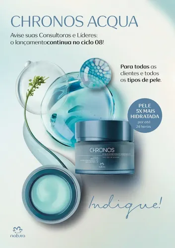 Gel Crema Natura Chronos Acqua Biohidratante Facial Todo tipo de piel de 40ml/40g 30+ años