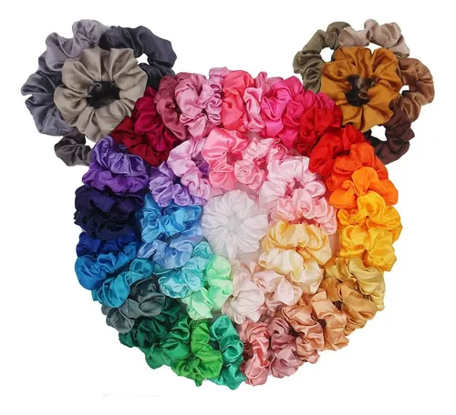 Cinta Elástica For El Pelo De Satén, 30 Colores ##