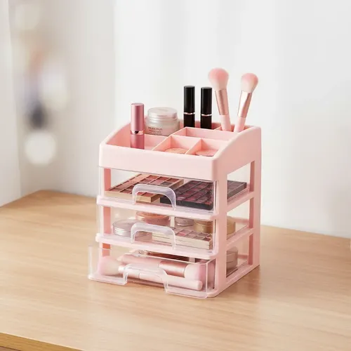 Organizador Cosmeticos Crema Maquillaje Labiales Perfumes Color Rosa