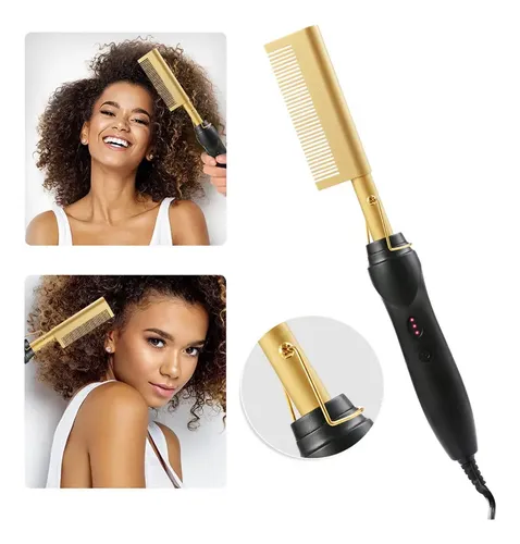 Peine Liso Eléctrico Hot Comb Para Alisar El Cabello