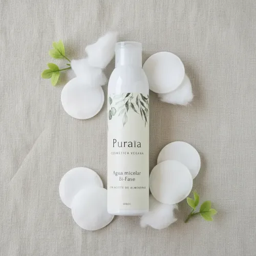 Agua Micelar Bifásica Vegana Puraia 100ml Almendras